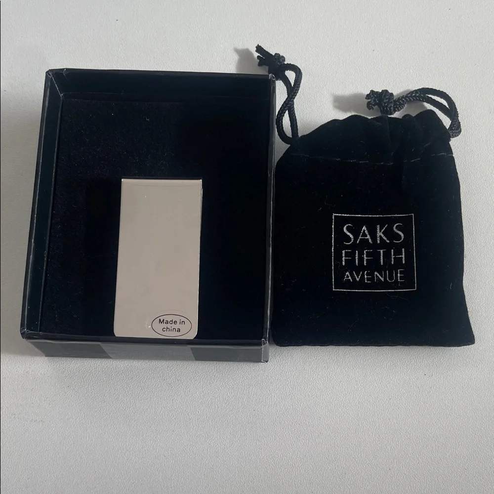 Saks Fifth Avenue Silver Phone Clip